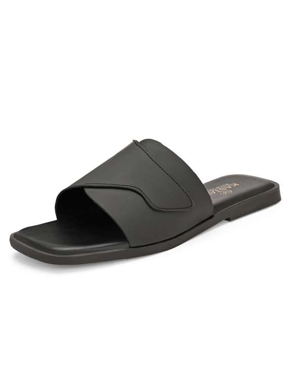 men black slip on sandal - 22502109 -  Standard Image - 1