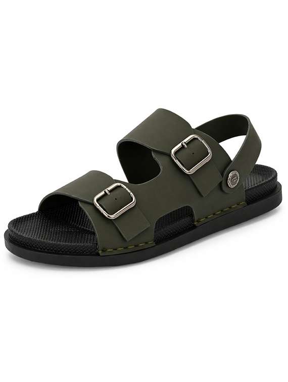 Men Solid Back Strap Sandal - 22502112 -  Standard Image - 1