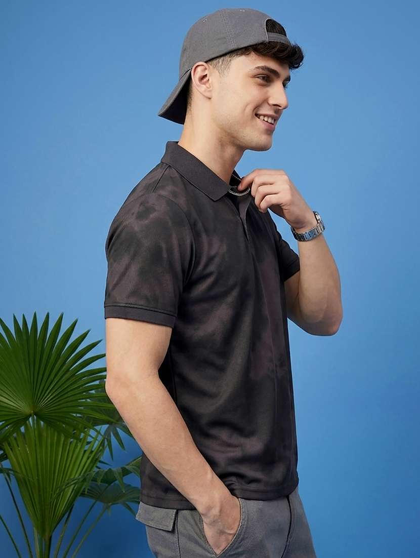 men printed short sleeve regular fit polo t-shirt - 22502318 -  Standard Image - 1
