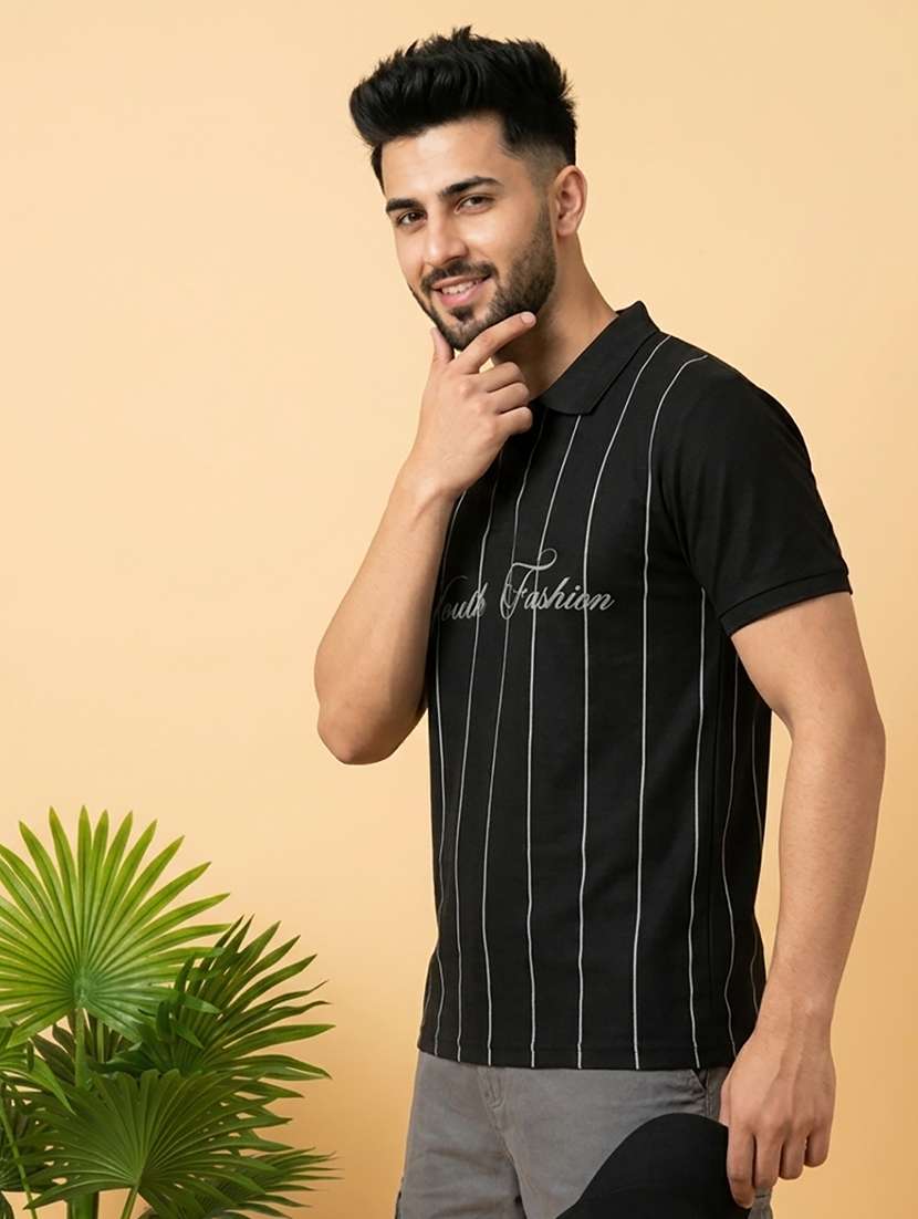 men printed short sleeve regular fit polo t-shirt - 22502322 -  Standard Image - 1