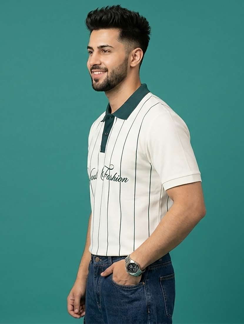 men printed short sleeve regular fit polo t-shirt - 22502379 -  Standard Image - 1