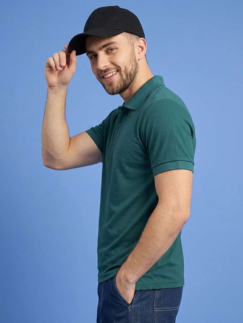 men solid short sleeve regular fit polo t-shirt - 22502388 -  Standard Image - 1