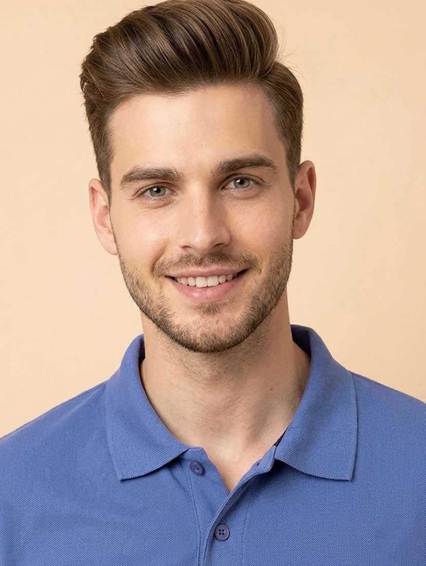 men solid short sleeve regular fit polo t-shirt - 22502393 -  Standard Image - 1