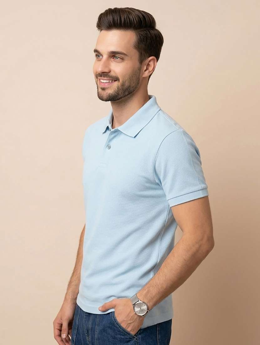 men solid short sleeve regular fit polo t-shirt - 22502399 -  Standard Image - 1