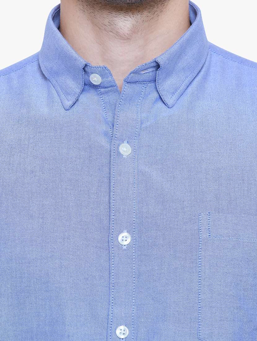 Men Solid Short Sleeve Slim Fit Formal Shirt - 22502437 -  Standard Image - 1