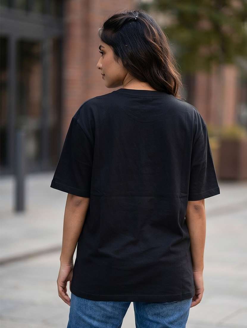 women typographic short sleeve oversized t-shirt - 22502477 -  Standard Image - 1