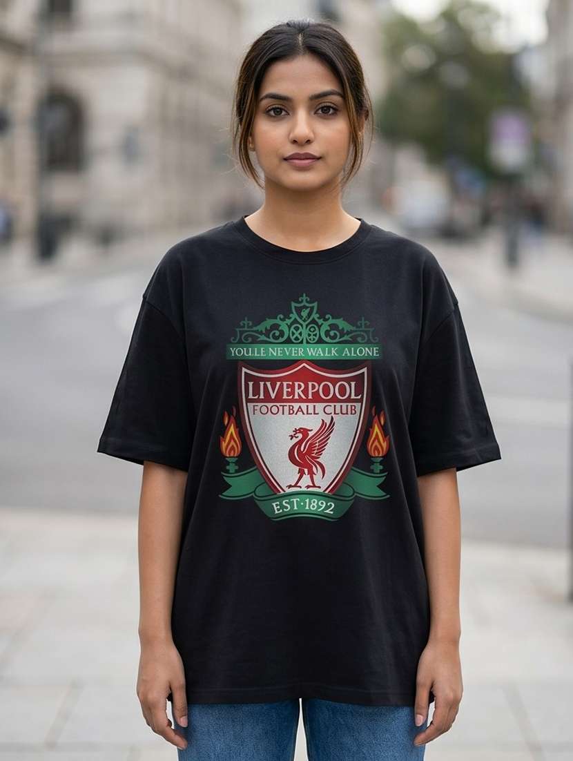 women front print short sleeve oversized t-shirt