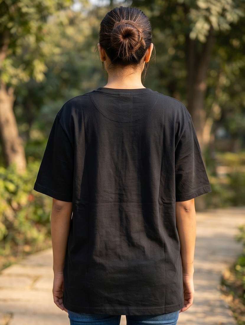 women front print short sleeve oversized t-shirt - 22502488 -  Standard Image - 1