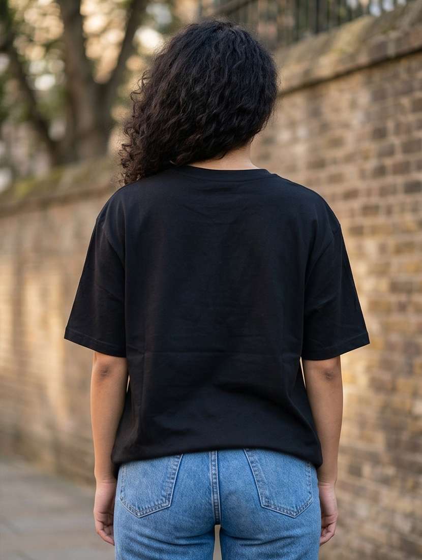 women front print short sleeve oversized t-shirt - 22502489 -  Standard Image - 1