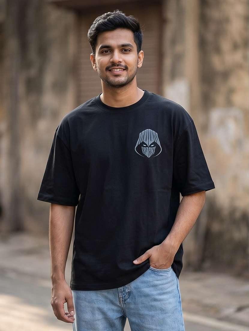 men placement print short sleeve oversized t-shirt