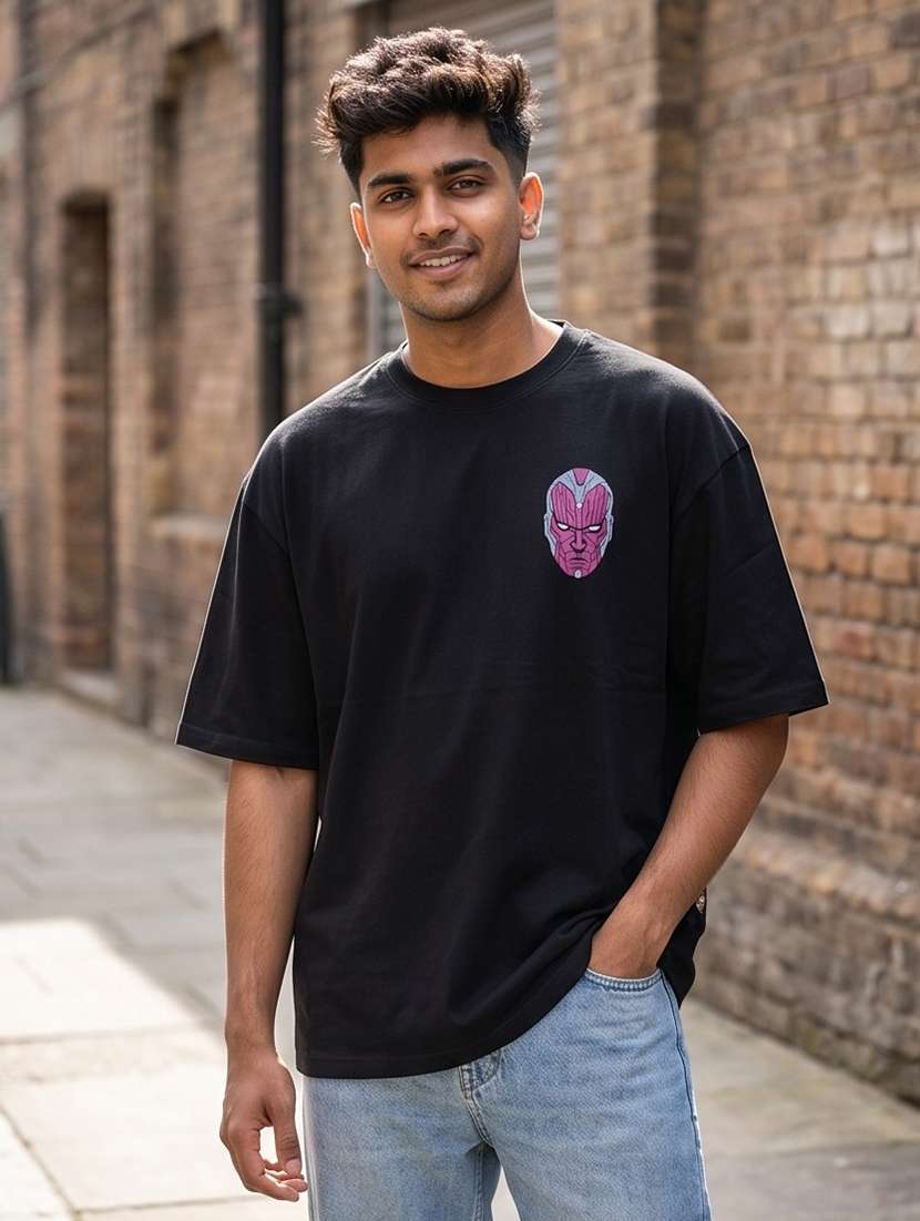 men placement print short sleeve oversized t-shirt