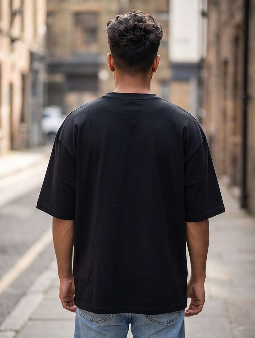 men placement print short sleeve oversized t-shirt - 22502550 -  Standard Image - 1