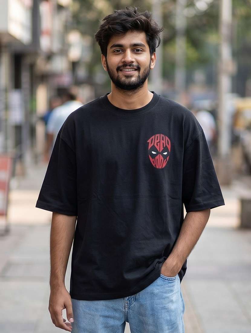 men placement print short sleeve oversized t-shirt