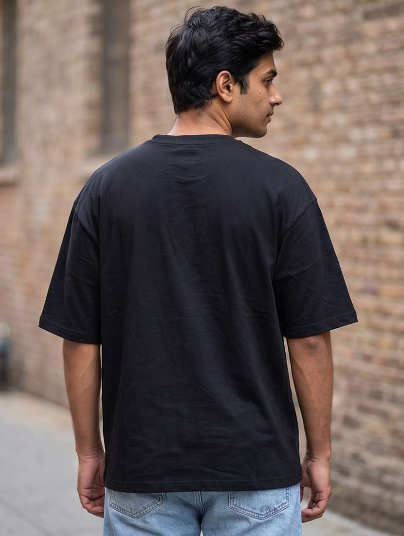men placement print short sleeve oversized t-shirt - 22502563 -  Standard Image - 1