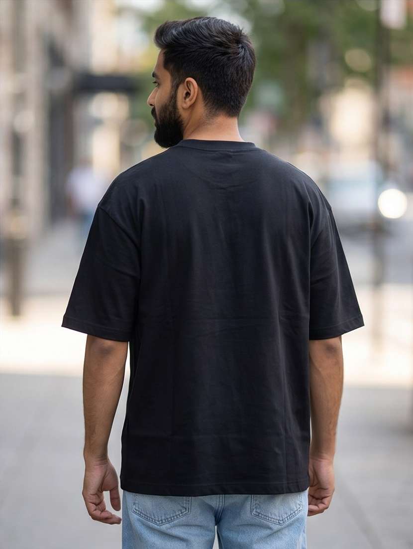 men placement print short sleeve oversized t-shirt - 22502573 -  Standard Image - 1