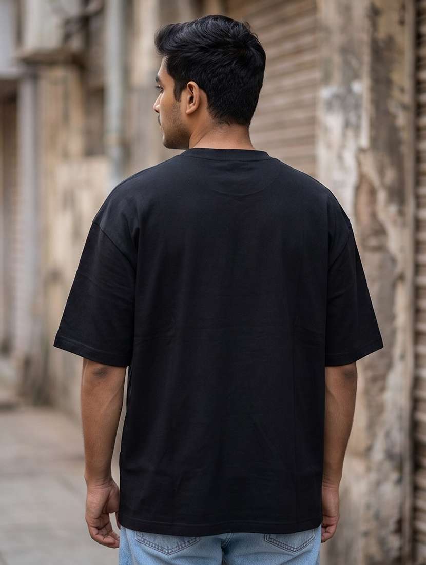 men placement print short sleeve oversized t-shirt - 22502574 -  Standard Image - 1