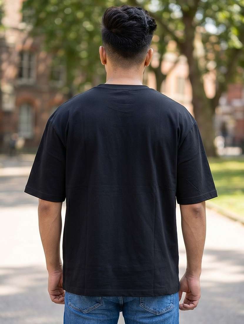 men front print short sleeve oversized t-shirt - 22502575 -  Standard Image - 1