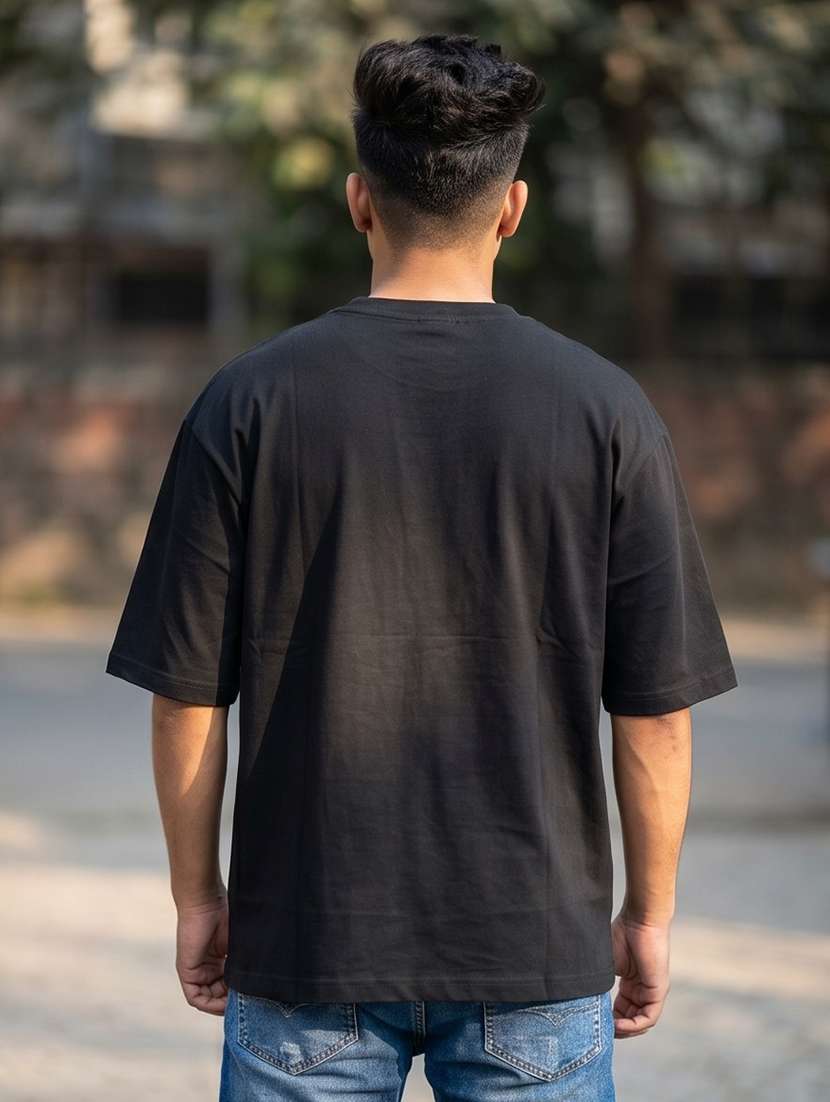 men front print short sleeve oversized t-shirt - 22502576 -  Standard Image - 1
