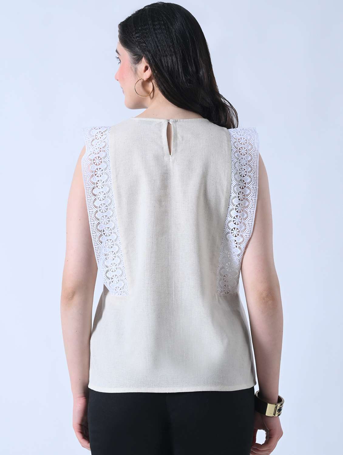women solid round neck sleeveless top - 22502621 -  Standard Image - 4