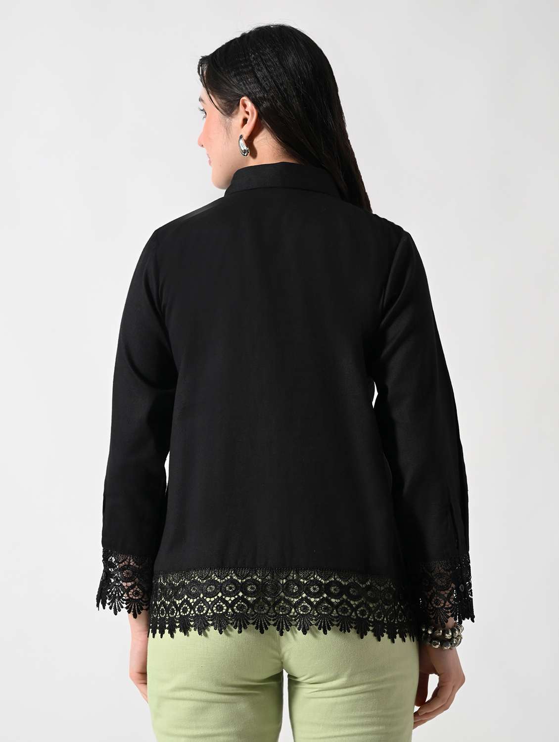 women solid long sleeves shirt - 22502622 -  Standard Image - 4