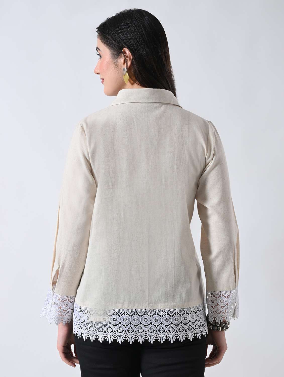 women solid long sleeves shirt - 22502623 -  Standard Image - 4