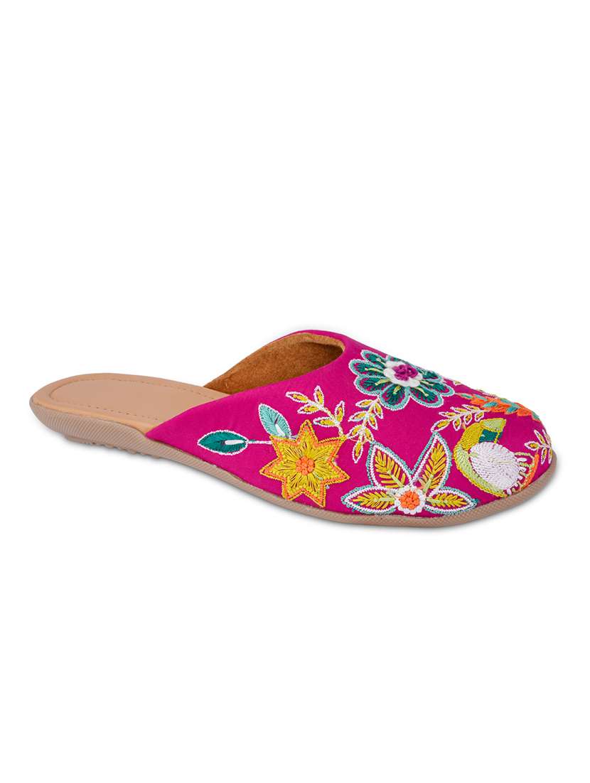 women embroidered slip on mules - 22502626 -  Standard Image - 1