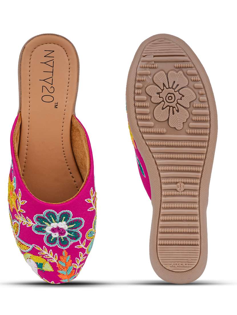 women embroidered slip on mules - 22502626 -  Standard Image - 4