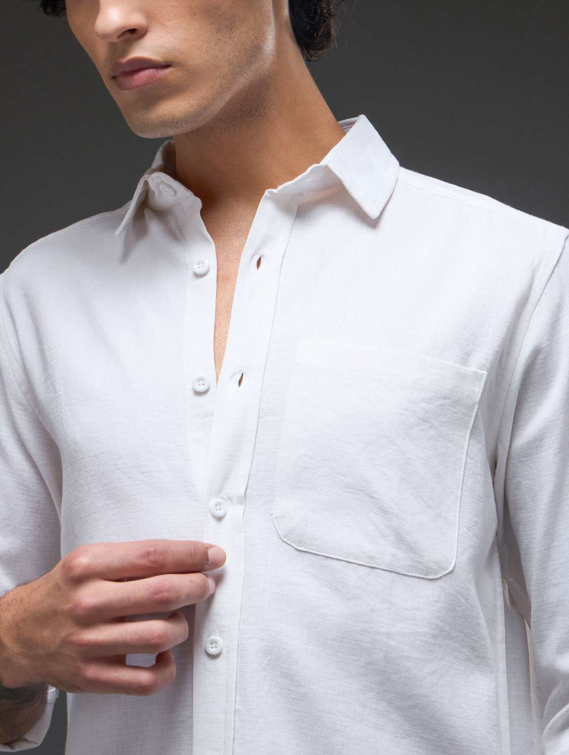white cotton casual shirt - 22502628 -  Standard Image - 1