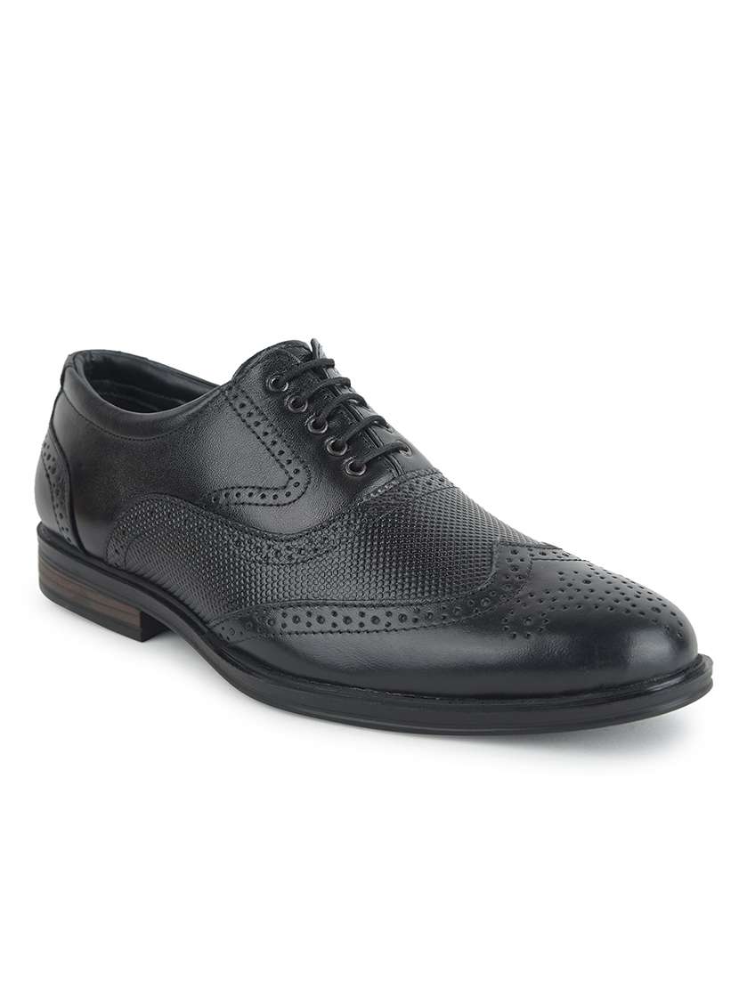 men black lace-up brouge - 22502703 -  Standard Image - 1