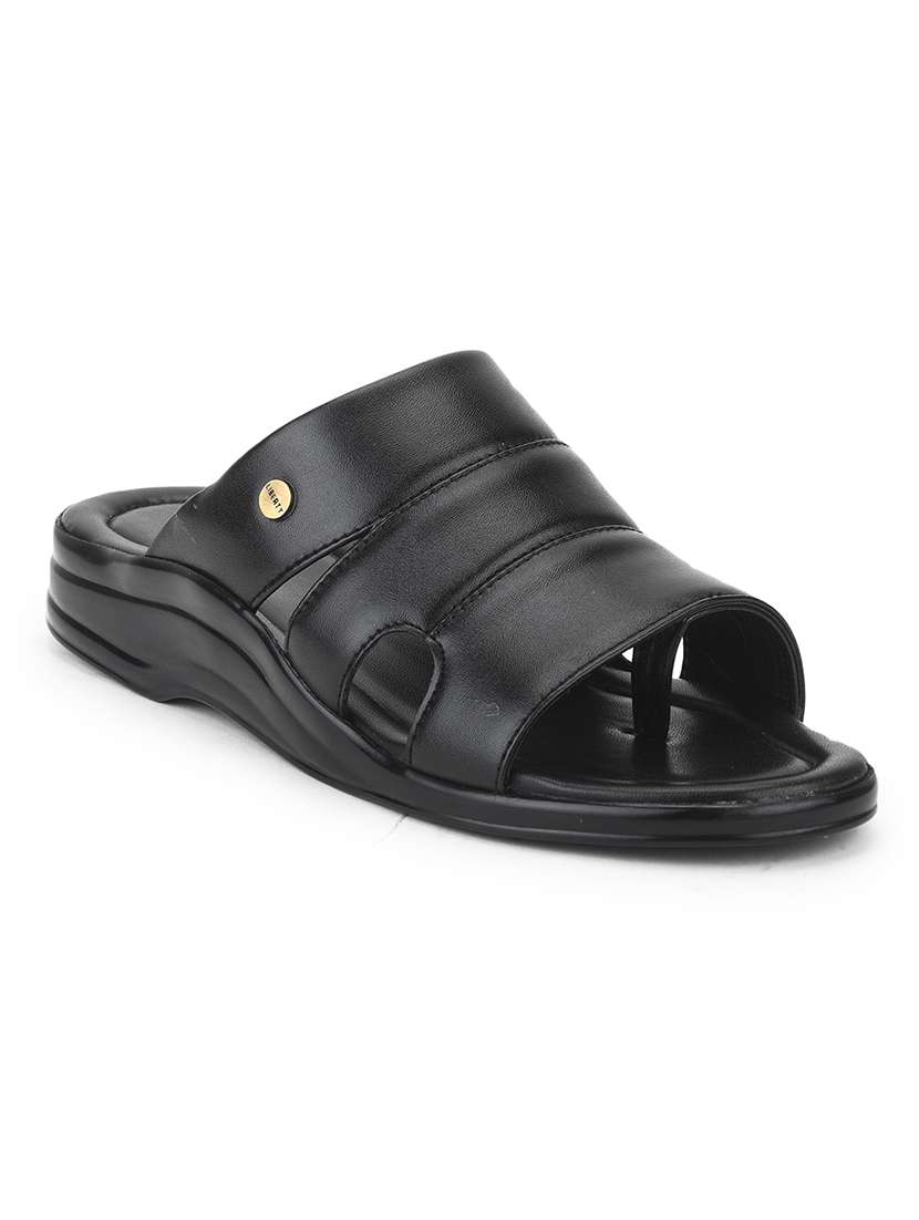 men black slip on sandal - 22502704 -  Standard Image - 1