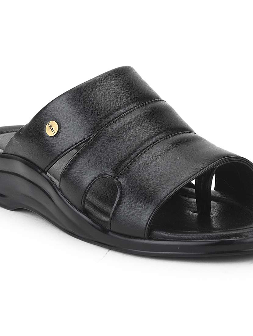 men black slip on sandal - 22502704 -  Standard Image - 4