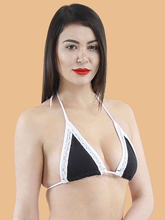 women solid swimwear bikini set - 22502732 -  Standard Image - 1