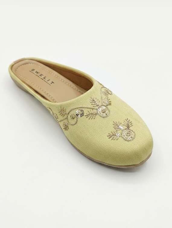 women embroidered slip on mules - 22502780 -  Standard Image - 1