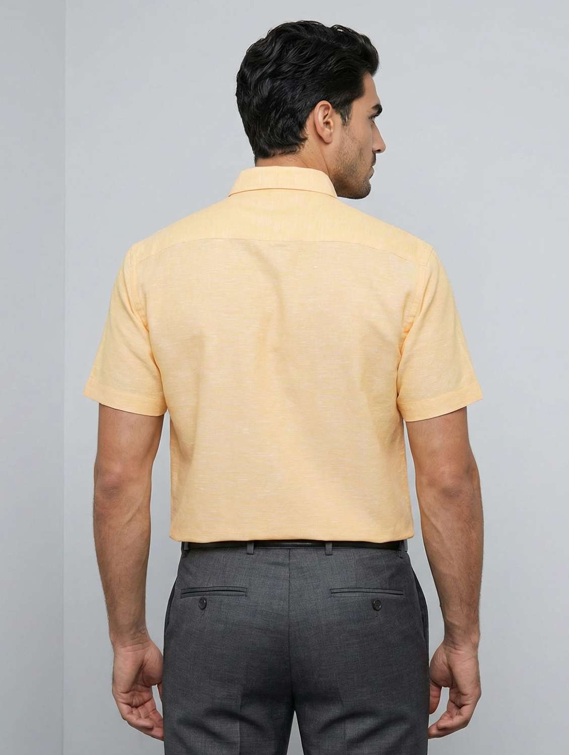 Men Solid Short Sleeve Slim Fit Formal Shirt - 22502803 -  Standard Image - 4