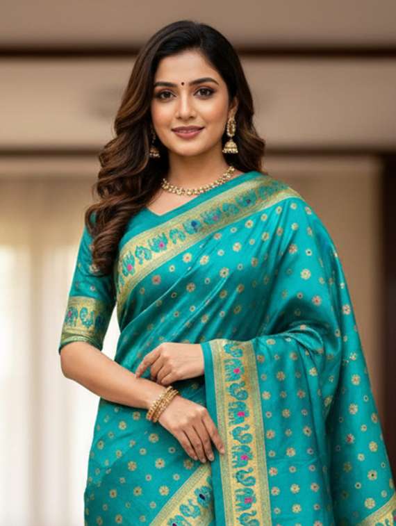 women self design paithani saree with blouse - 22502961 -  Standard Image - 1