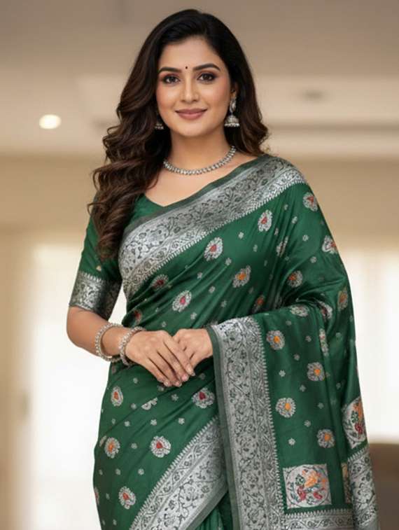 women self design paithani saree with blouse - 22502967 -  Standard Image - 1