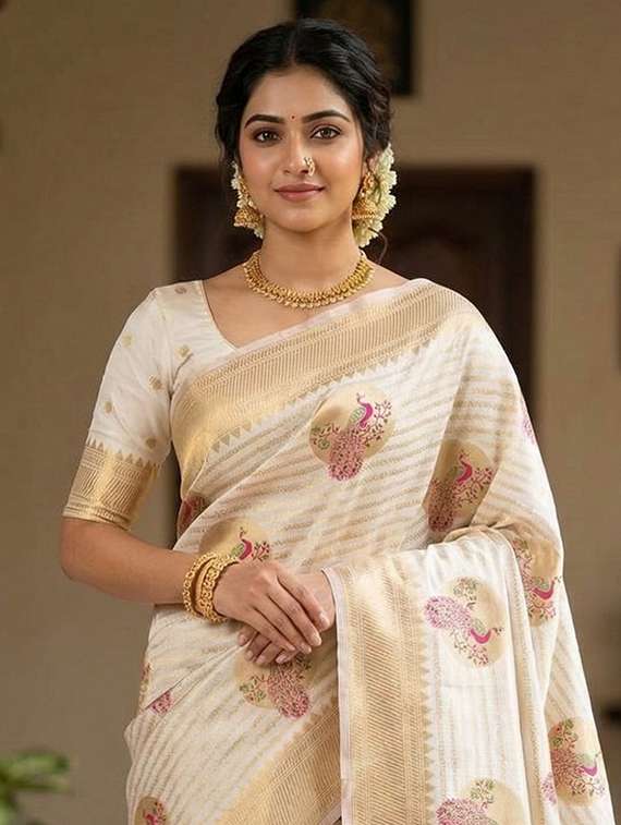 women self design banarasi saree with blouse - 22502999 -  Standard Image - 1