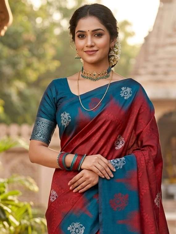 women self design banarasi saree with blouse - 22503063 -  Standard Image - 1