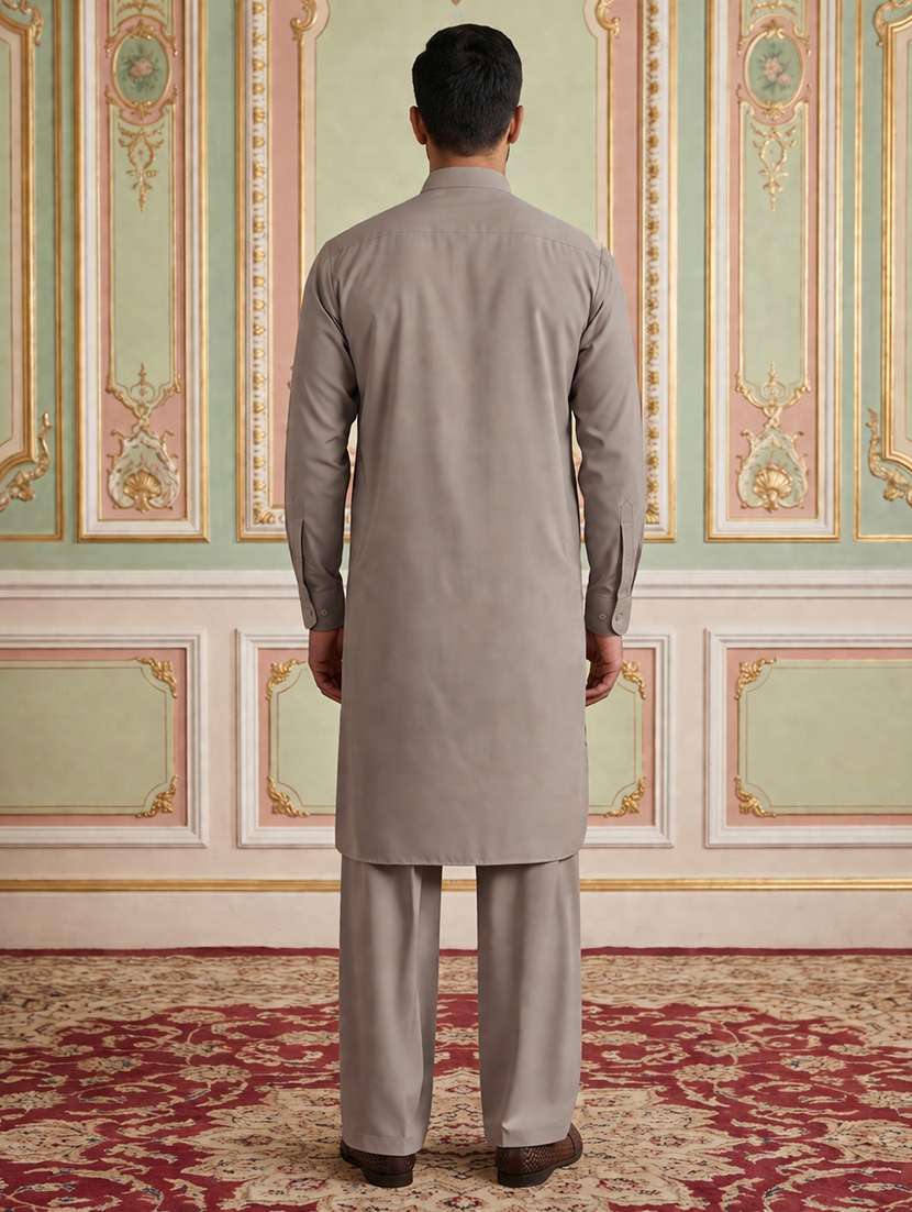 men embroidered long sleeve pathani set - 22503147 -  Standard Image - 4