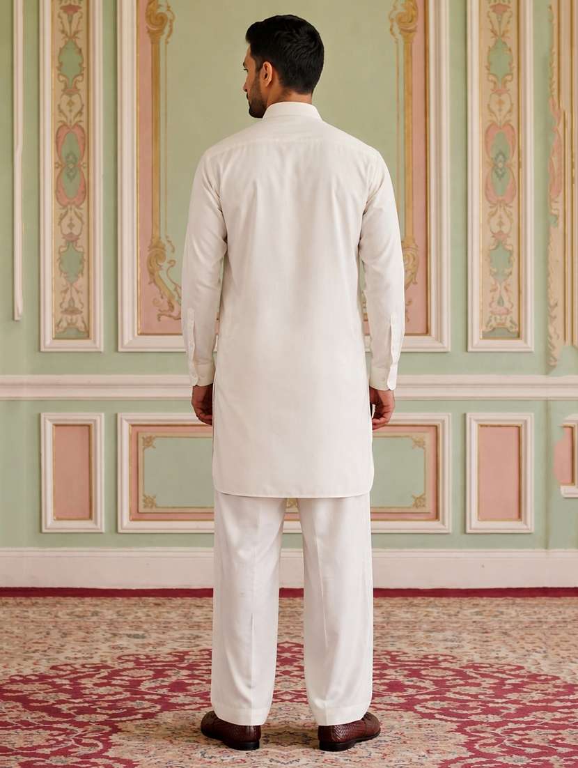 men embroidered long sleeve pathani set - 22503150 -  Standard Image - 4