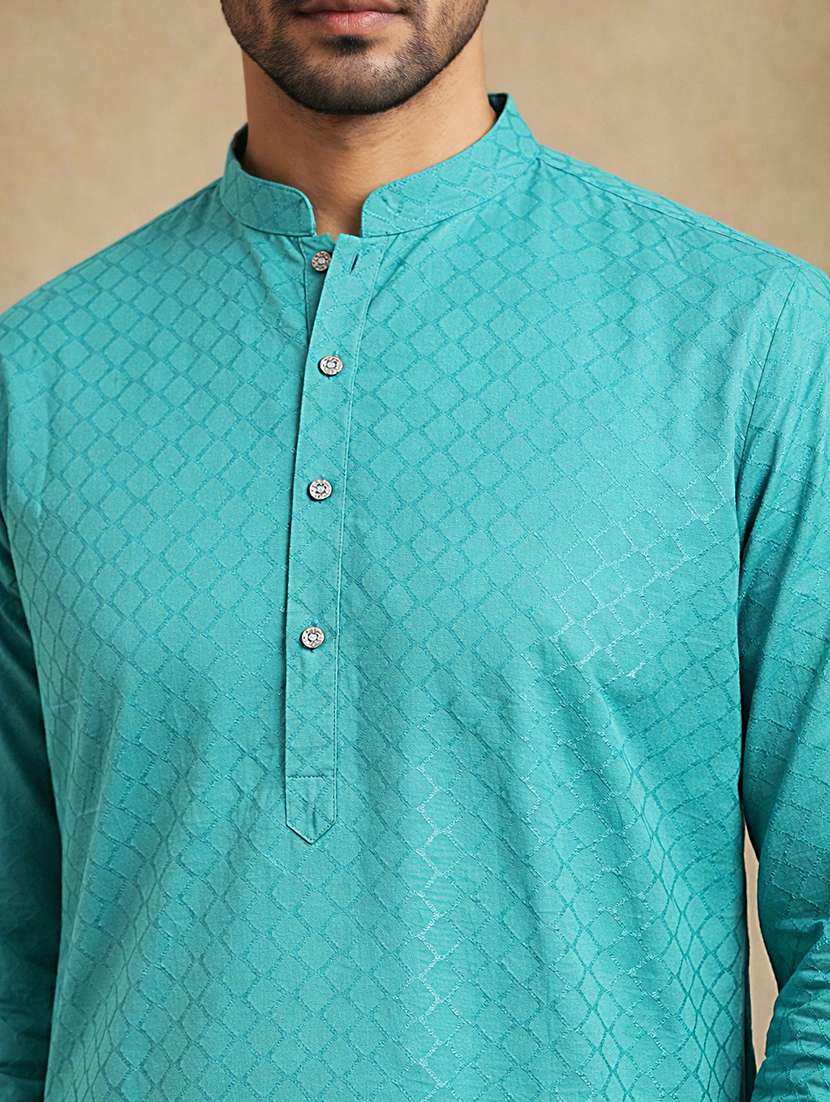 Men Self Design Mandarin Neck Kurta Pyjama Set - 22503153 -  Standard Image - 1
