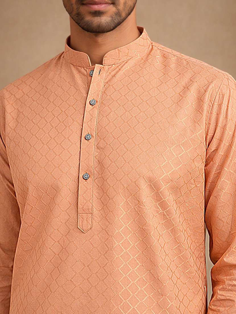 Men Self Design Mandarin Neck Kurta Pyjama Set - 22503155 -  Standard Image - 1