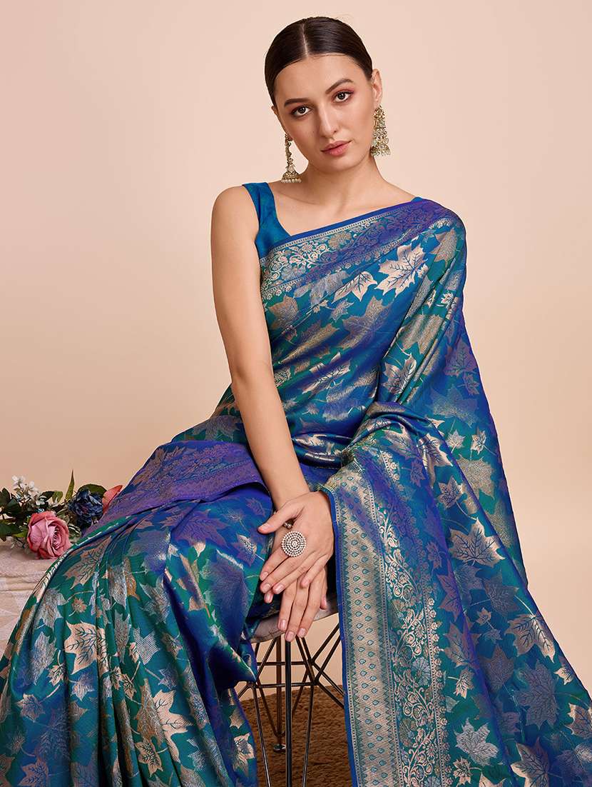 Women Self Design Banarasi Saree With Blouse - 22503181 -  Standard Image - 1