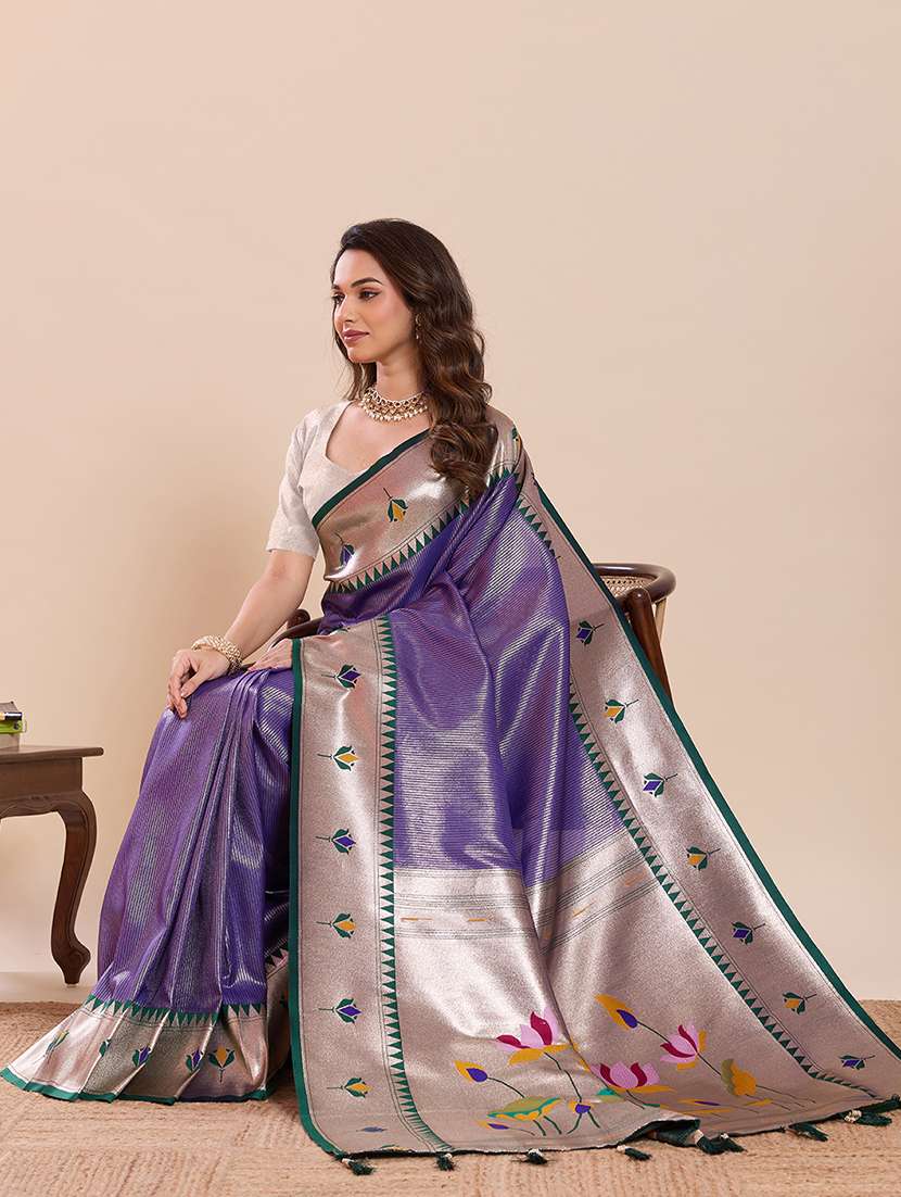 women self design paithani saree with blouse - 22503300 -  Standard Image - 4