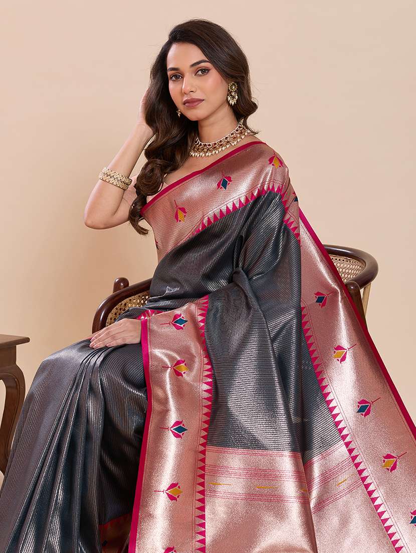 women self design paithani saree with blouse - 22503301 -  Standard Image - 1