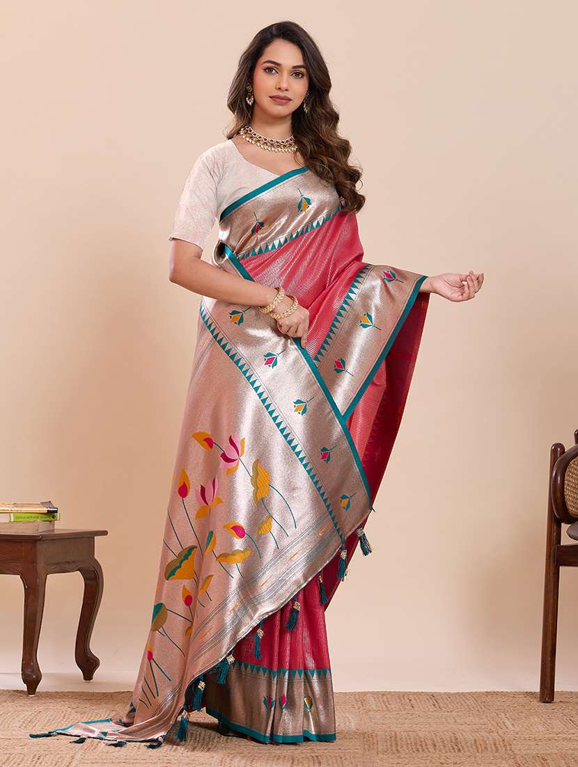 women self design paithani saree with blouse - 22503302 -  Standard Image - 4