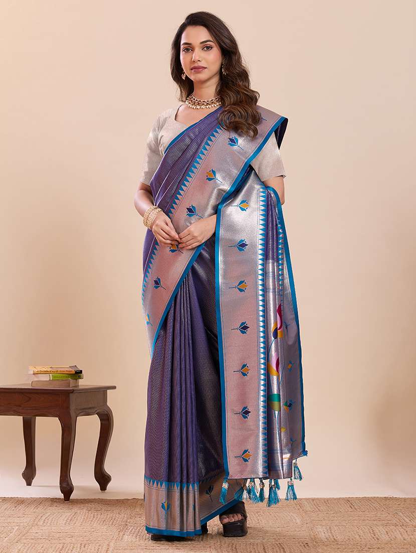 women self design paithani saree with blouse - 22503303 -  Standard Image - 4