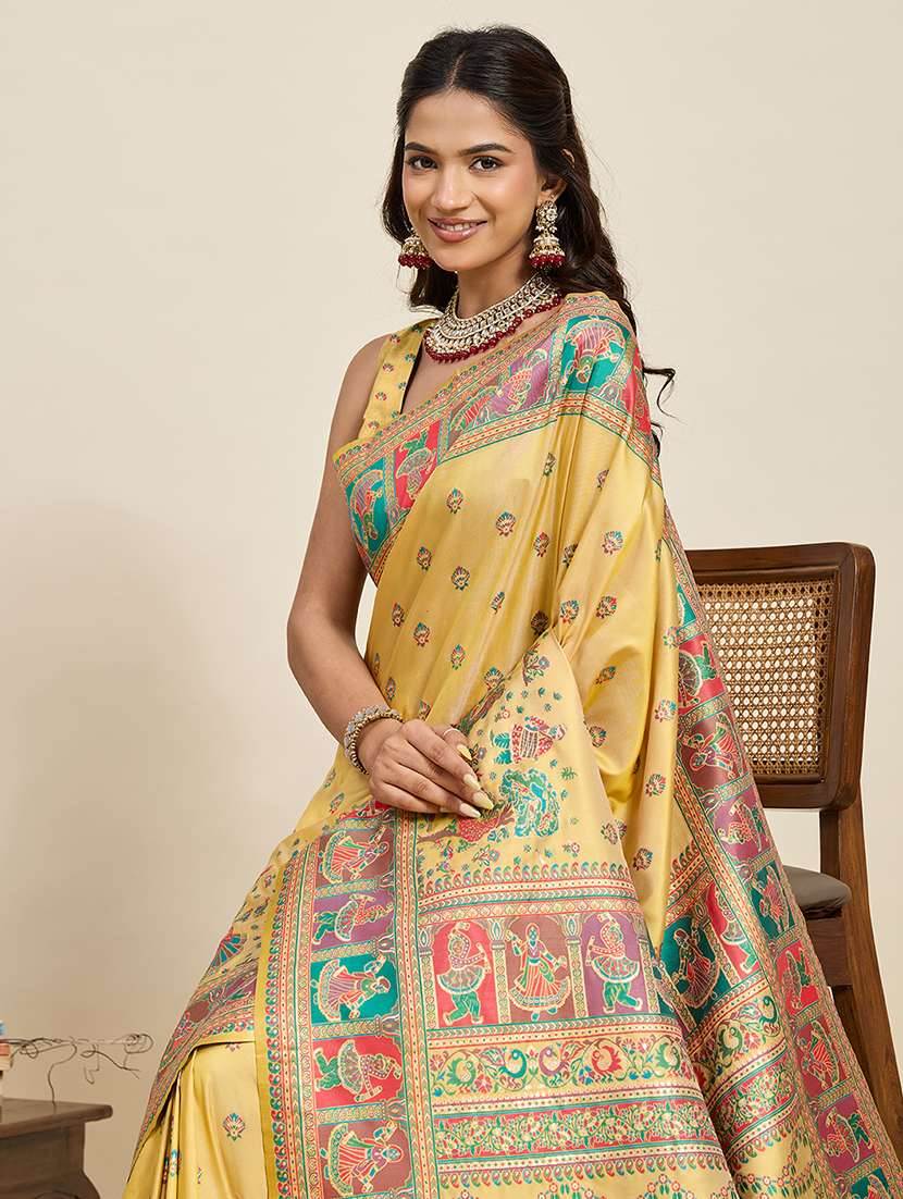 women self design bordered saree with blouse - 22503305 -  Standard Image - 1