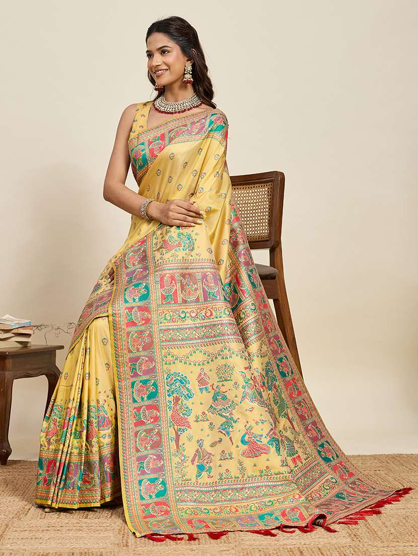 women self design bordered saree with blouse - 22503305 -  Standard Image - 4