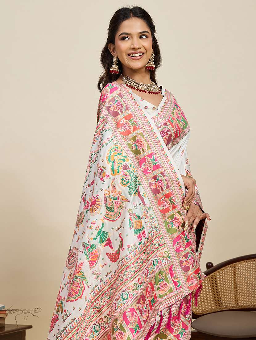 women self design bordered saree with blouse - 22503306 -  Standard Image - 1